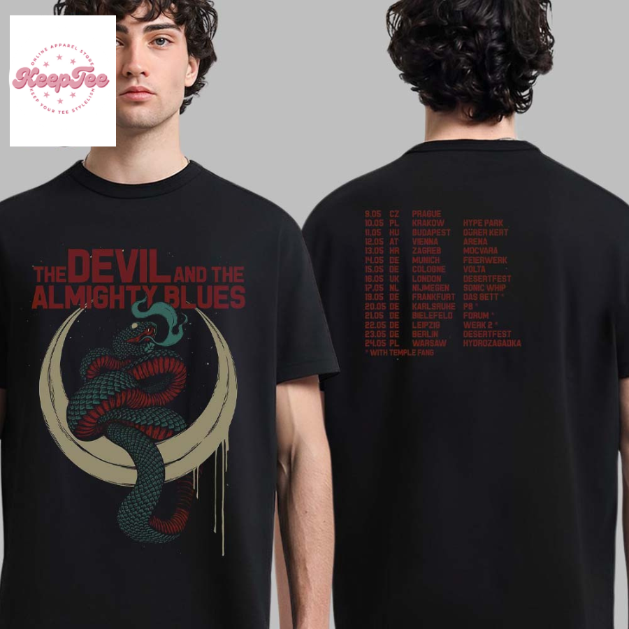 The Devil And The Almighty Blues Europe Tour 2025  T-Shirt