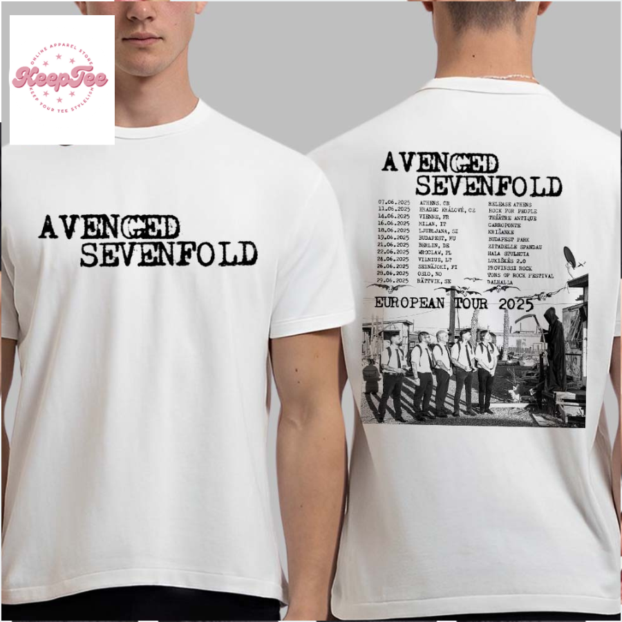 Avenged Sevenfold European Tour 2025 Tour Schedule Dates List  T-Shirt