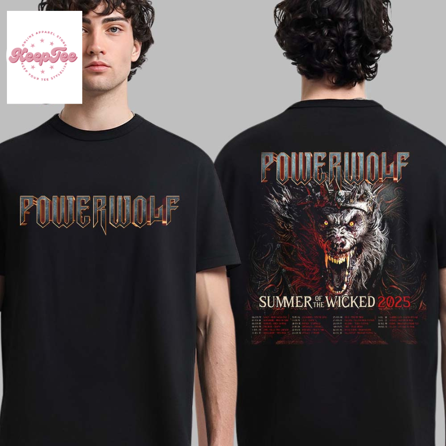 Powerwolf Summer Of The Wicked 2025 Tour Dates List  T-Shirt