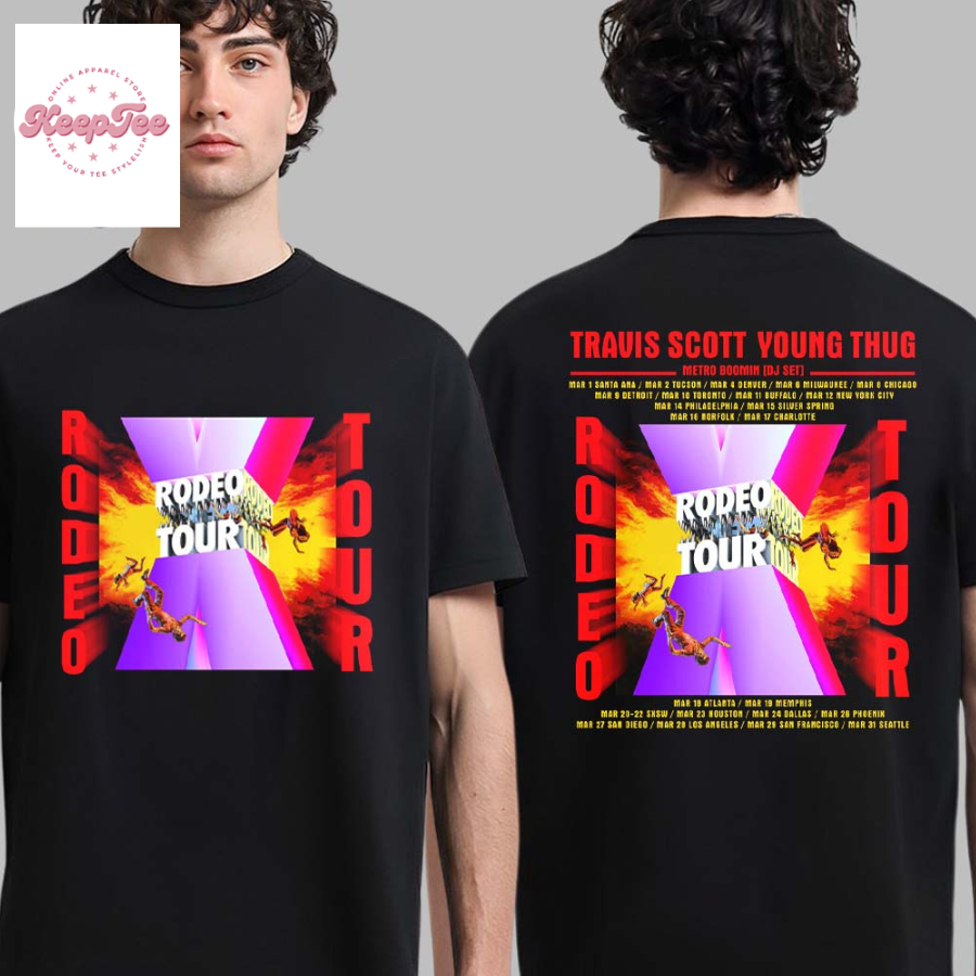 Travis Scott X Young Thug X Metro Boomin Dj Set Rodeo Tour 2025  T-Shirt