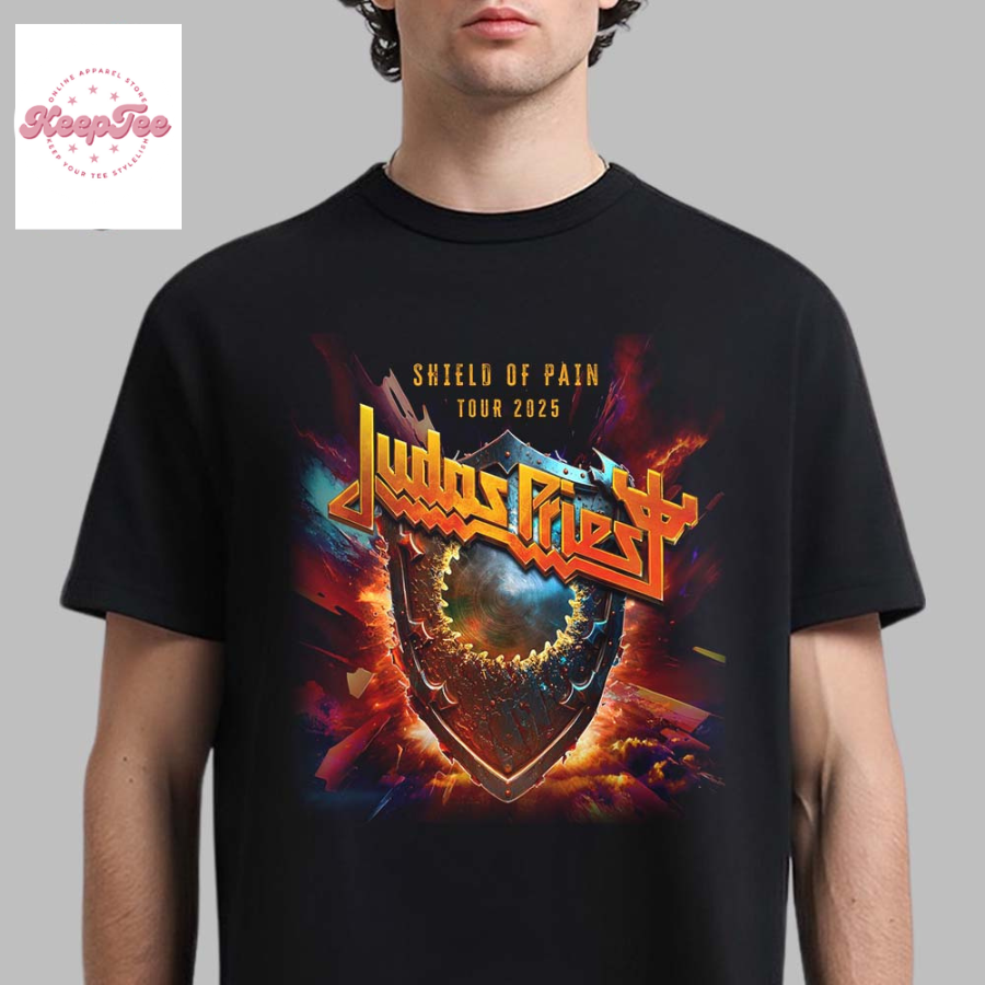 Judas Priest Shield Of Pain Tour 2025 Official Cover Art Unisex T-Shirt