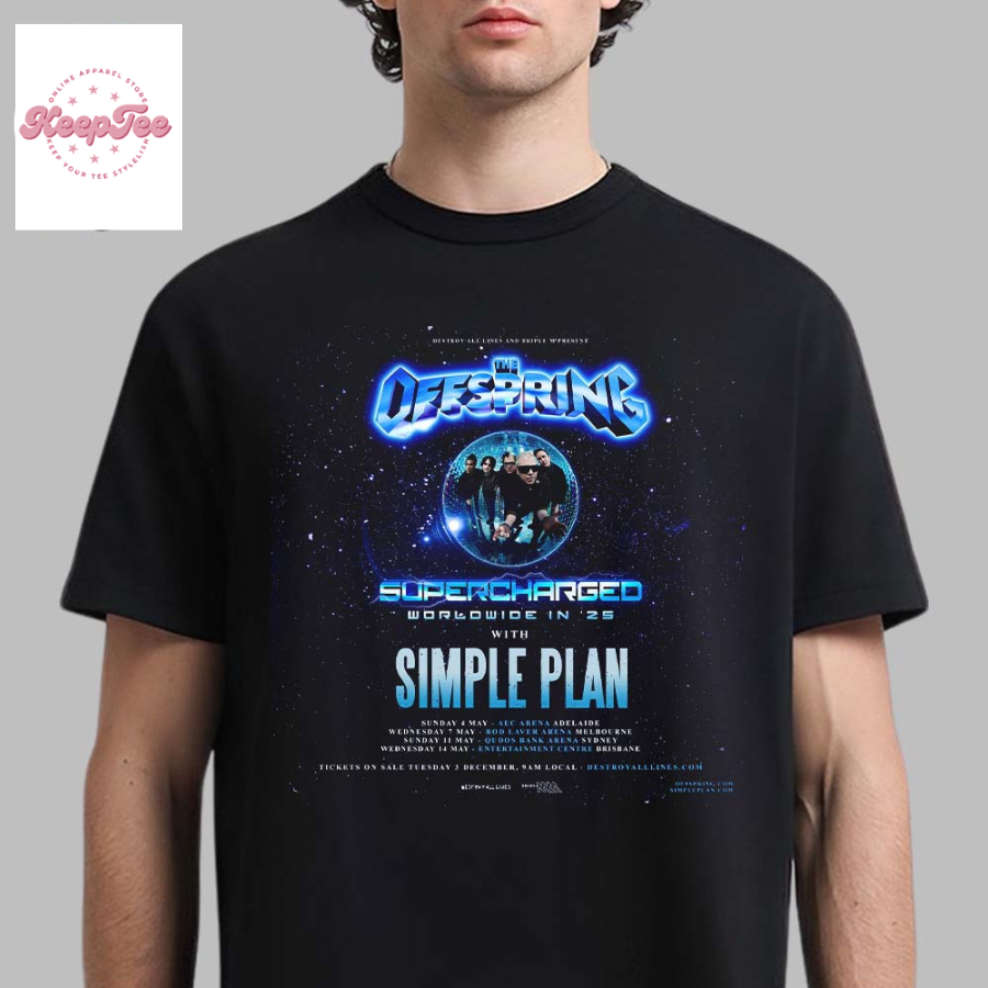 The Offspring Supercharged Worldwide In 25 With Simple Plan Australia Tour Dates List Classic T-Shirt