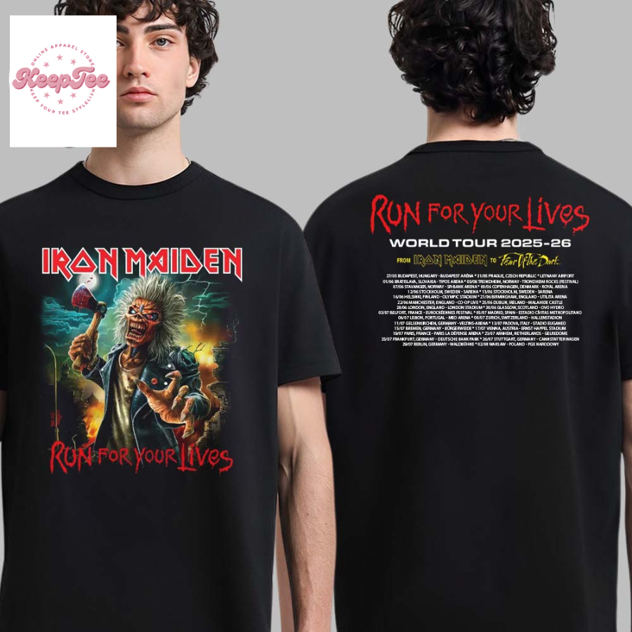 Iron Maiden Run For Your Lives World Tour Tour 2025 Shirt