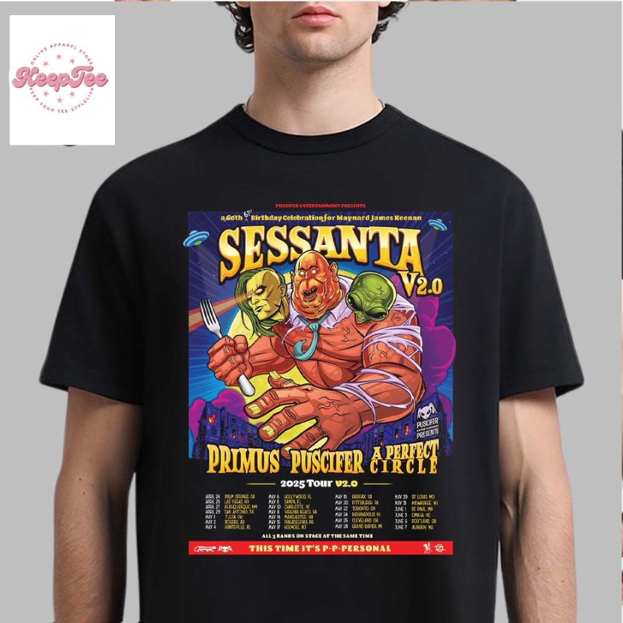Sessanta V2.0 A 61Th Birthday Celebration For Maynard James Keenan 2025 Tour Shirt