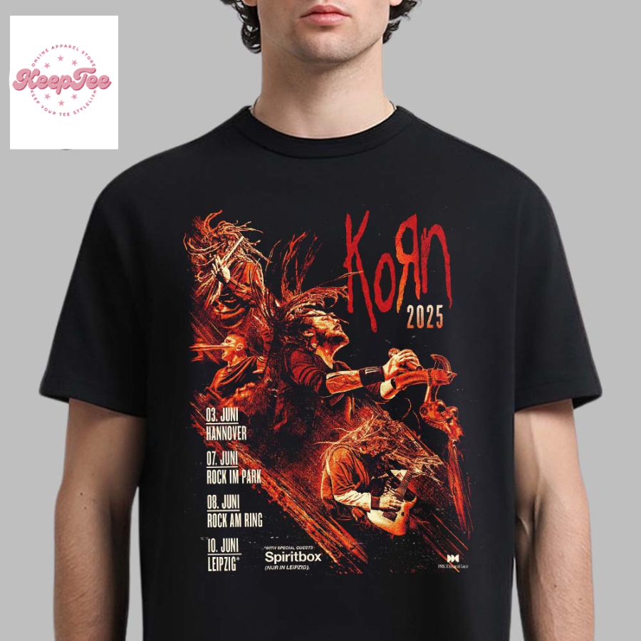 Korn 2025 Germany Shows On June From Hannover To Leipzig Unisex T-Shirt
