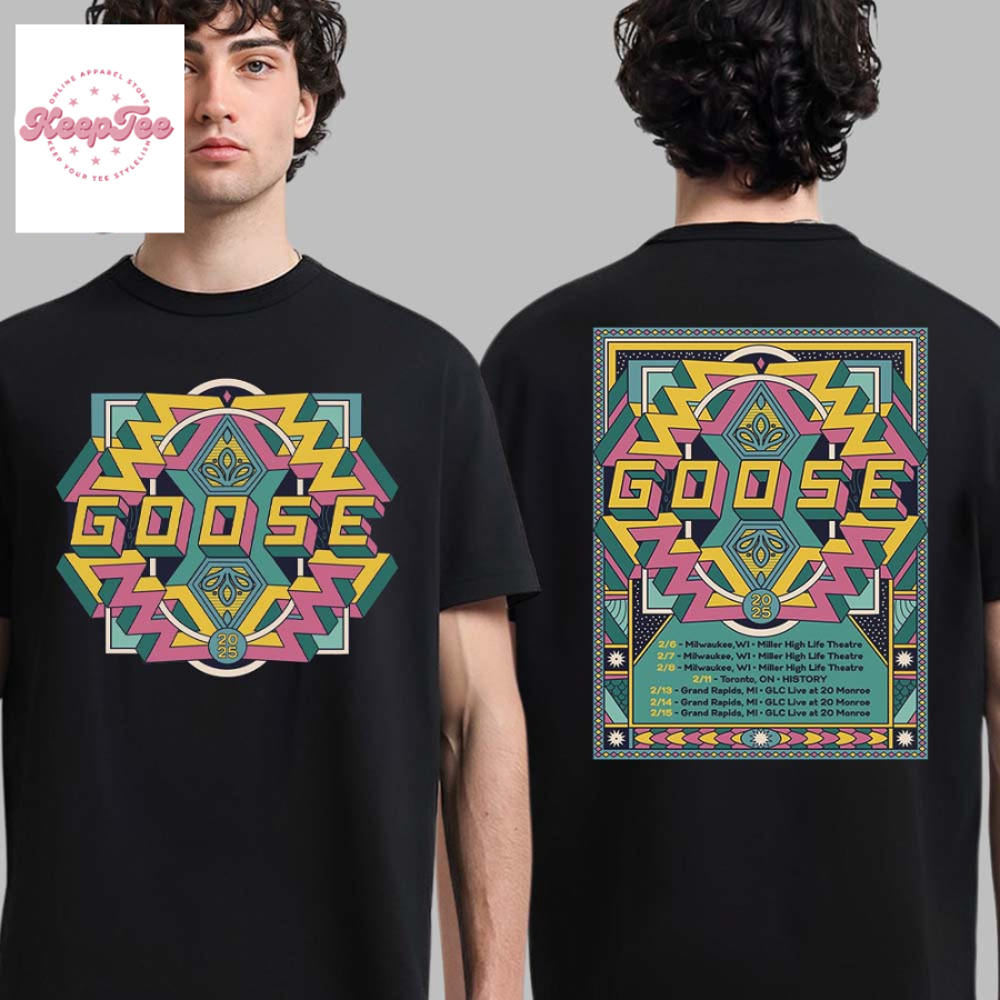 Goose Band Winter Tour 2025 Tour Dates List  T-Shirt