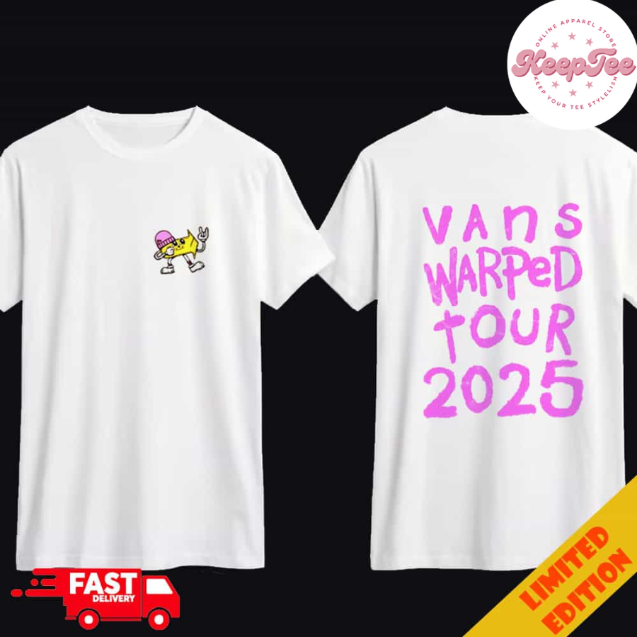 Vans Warped Tour 2025 30 Years Anniversary Logo Mascot Two Sides T-Shirt