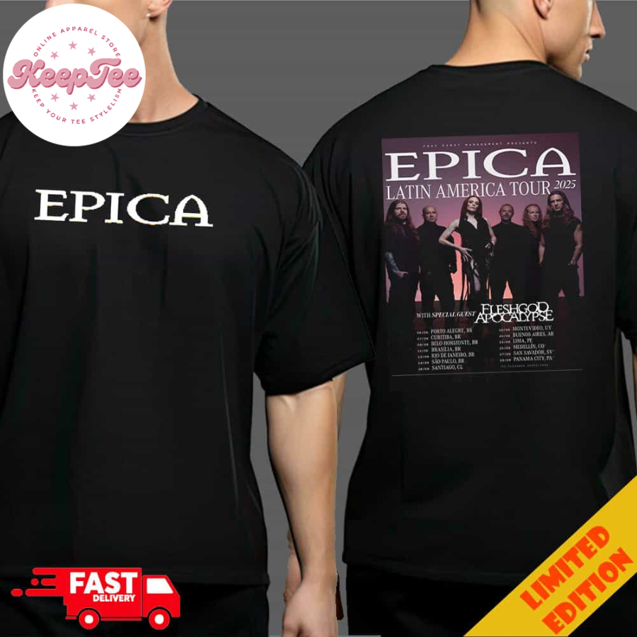 Epica Feat First Management Presents Latin America Tour Tour 2025 Shirt