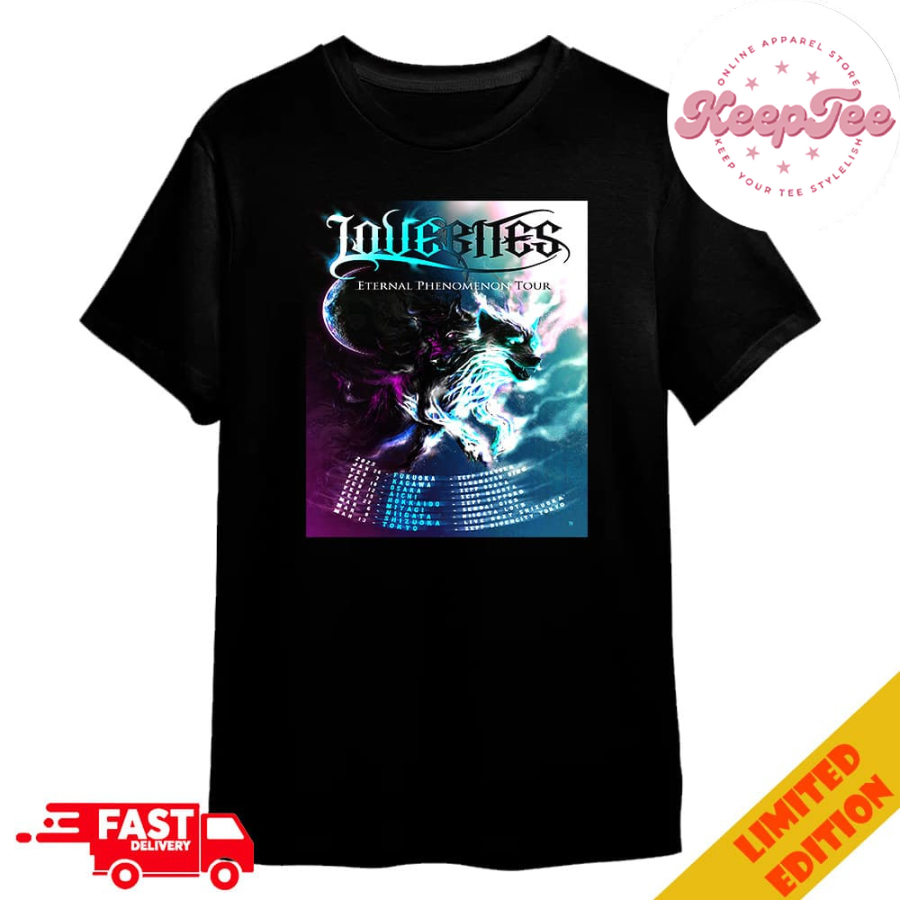 Lovebites Eternal Phenomenon Tour 2025 Tour Dates Merchandise T-Shirt