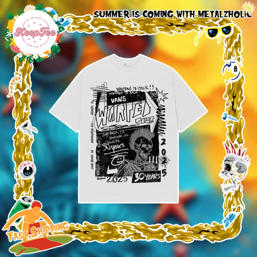 Vans Warped Tour 2025 30 Years Anniversary Warped Is Back T-Shirt