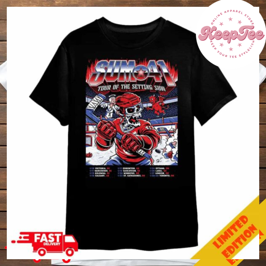 Sum 41 Tour Of The Setting Sum Poster For January 2025 Tour Dates By Heeey Design Studio At Canada Merchandise T-Shirt