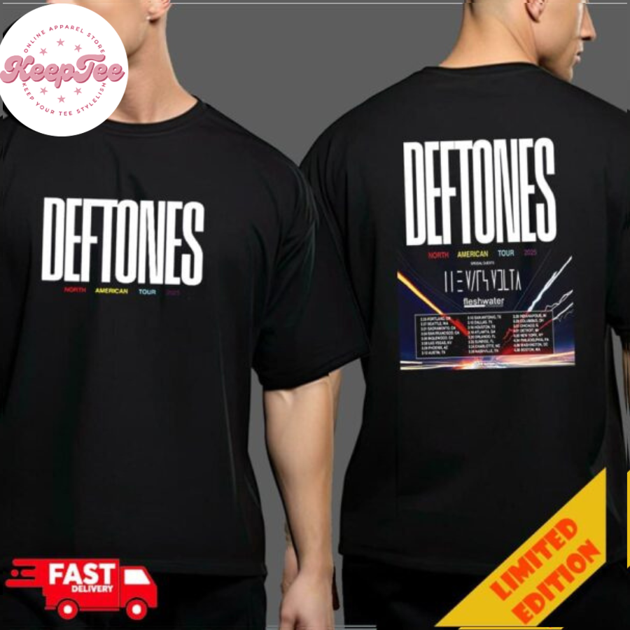 Deftones North American Arena Tour 2025 Tour Dates Live Nation Two Sides T-Shirt Merchandise