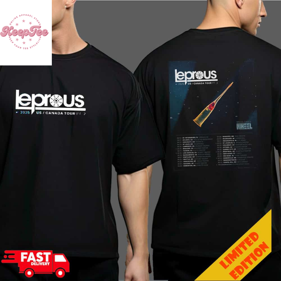 Leprous Band Us Canada Tour Part 2 With Special Guests Wheel 2025 Tour Dates Two Sides T-Shirt Merchandise