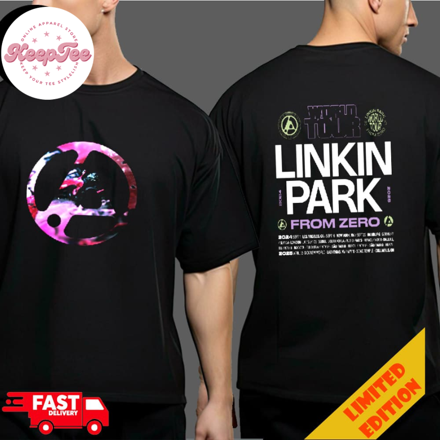 Linkin Park From Zero World Tour 2024-2025 Tour Dates New Merchandise Two Sides T-Shirt