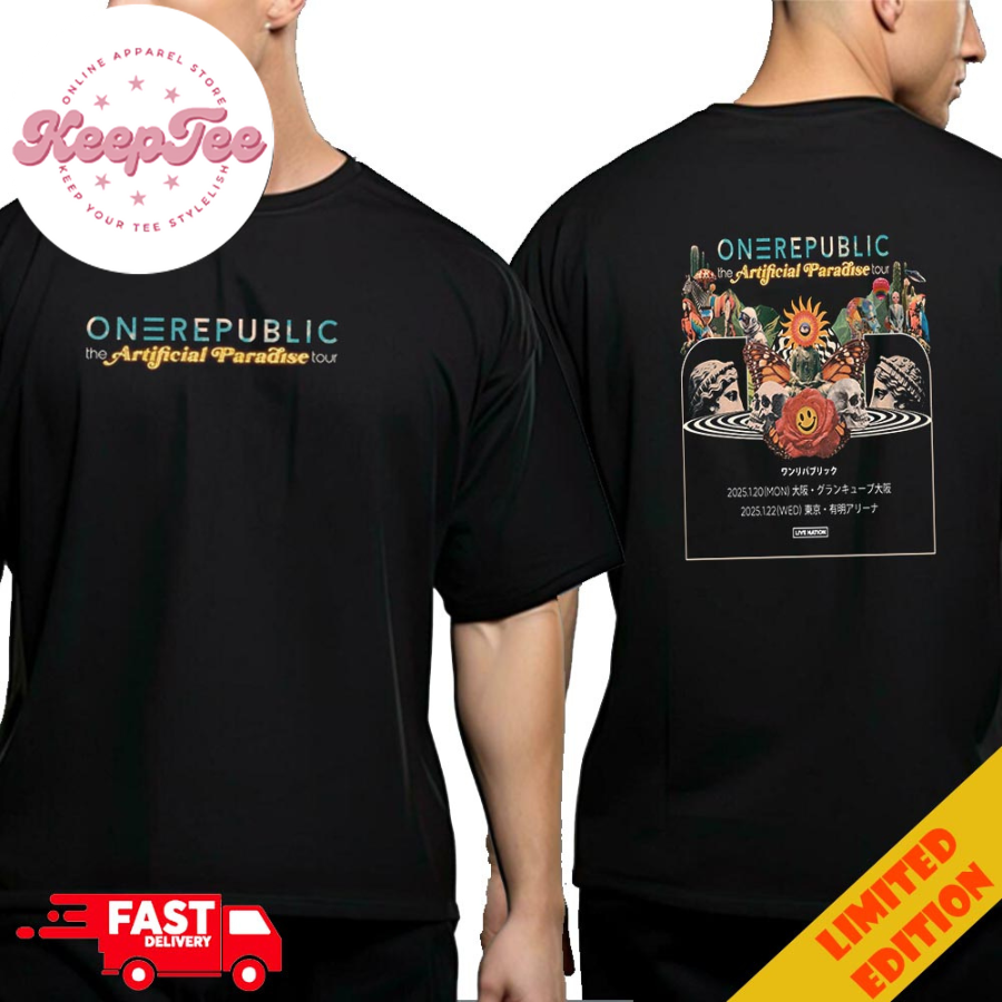 Onerepublic Starting 2025 In Japan Come See Us In Osaka And Tokyo The Artificial Paradise Tour Two Sides T-Shirt