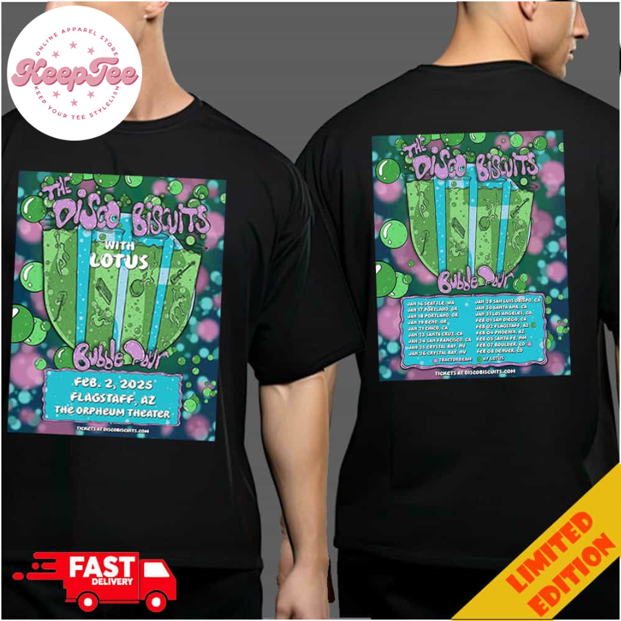 The Disco Biscuits With Lotus Bubble Tour Feb 2 Tour 2025 Shirt