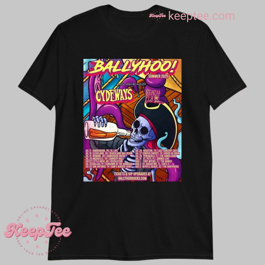 Ballyhoo! Cydeways Summer 2025 Tour Shirt