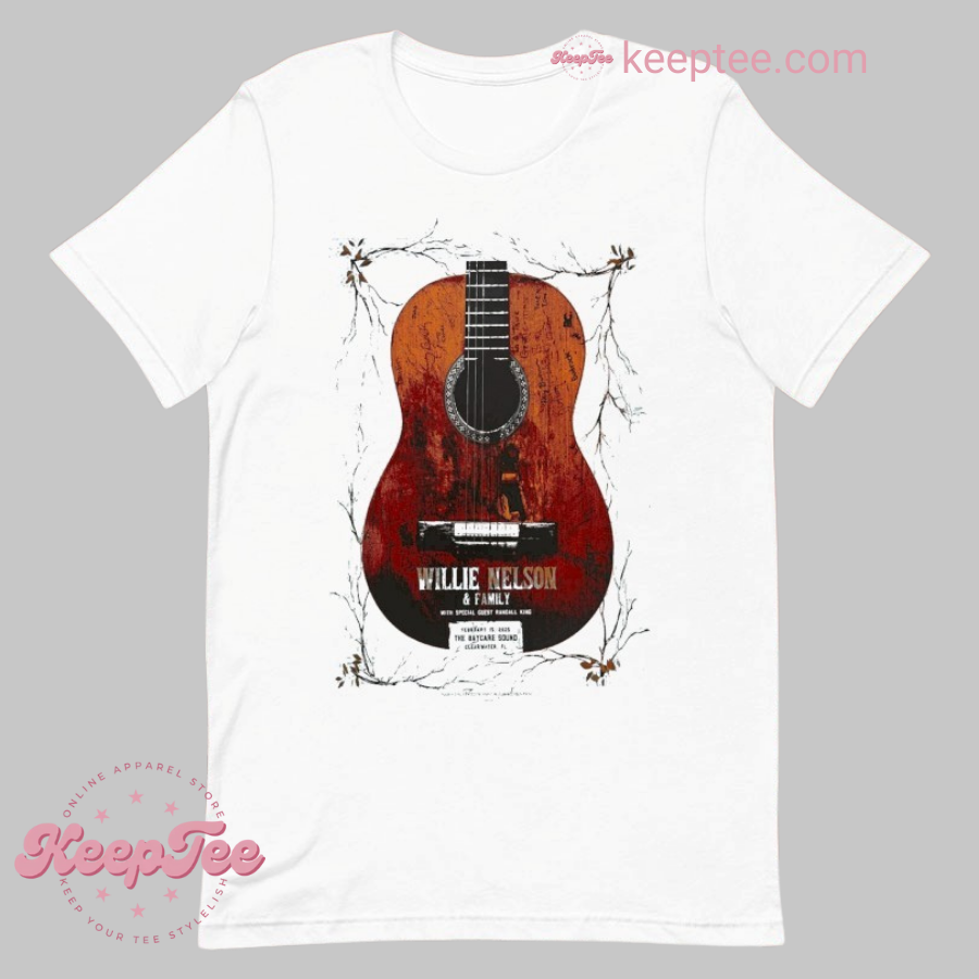 Willie Nelson And Family Clearwater Tour 2025 Guitar Shirt
