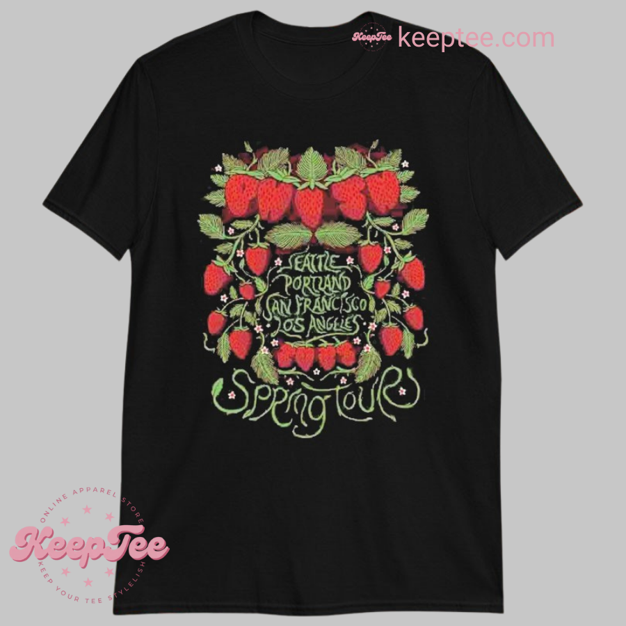 Phish Spring Tour 2025 Seattle Portland San Francisco Los Angeles Strawberry Shirt