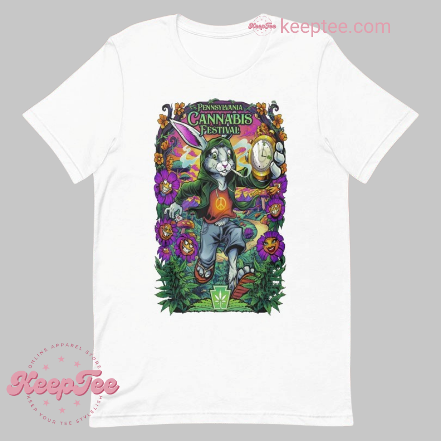 Official Cannafest Festival Pennsylvania Spring Tour 2025 Bunny Shirt