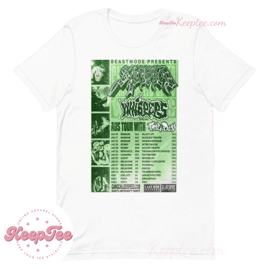 Speed Beastmode Australian Hardcore Tour 2025 Shirt