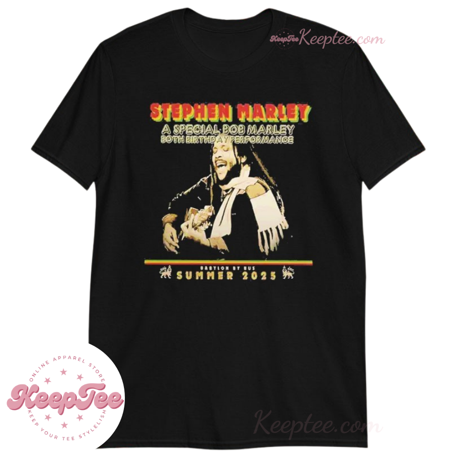 Stephen Marley Babylon By Bus Tour Dates 2025 A Special Bob Marley 80Th Earthstrong Celebration Performance Shirt