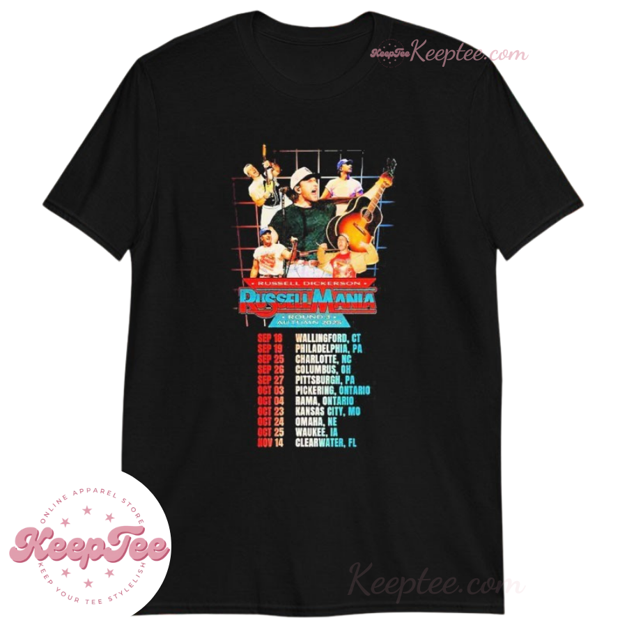 Russell Dickerson Round 3 Autumn 2025 Tour Dates Shirt