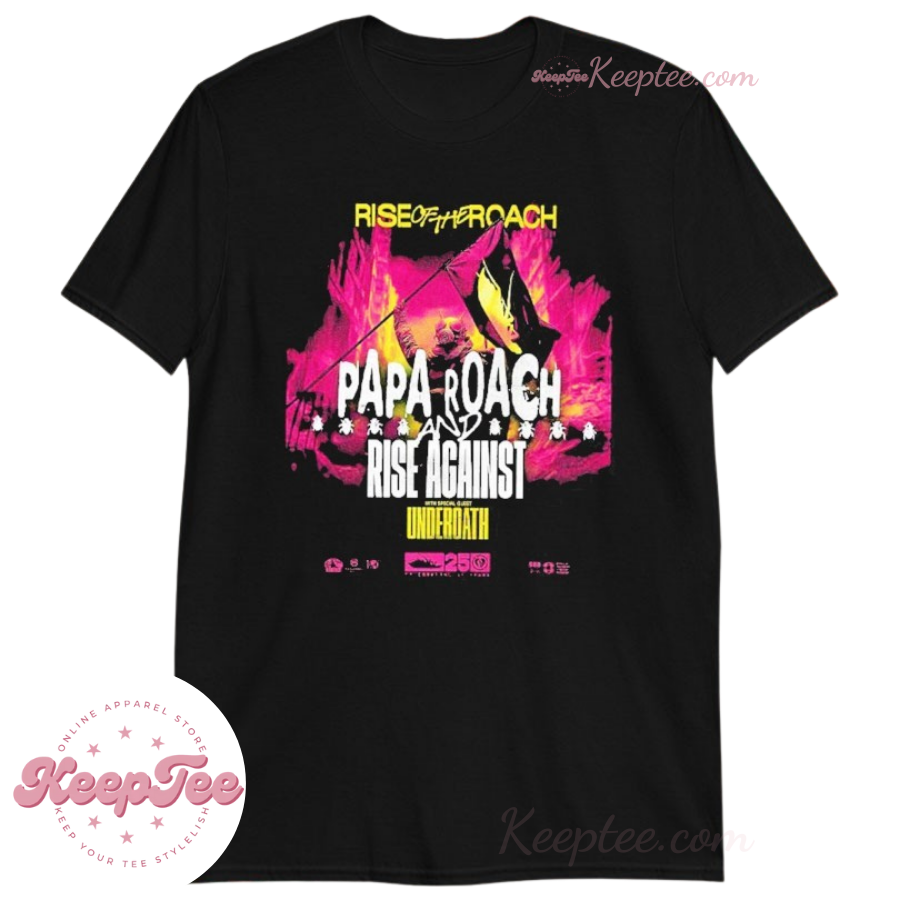 Papa Roach Rise Of The Roach Tour 2025 Shirt