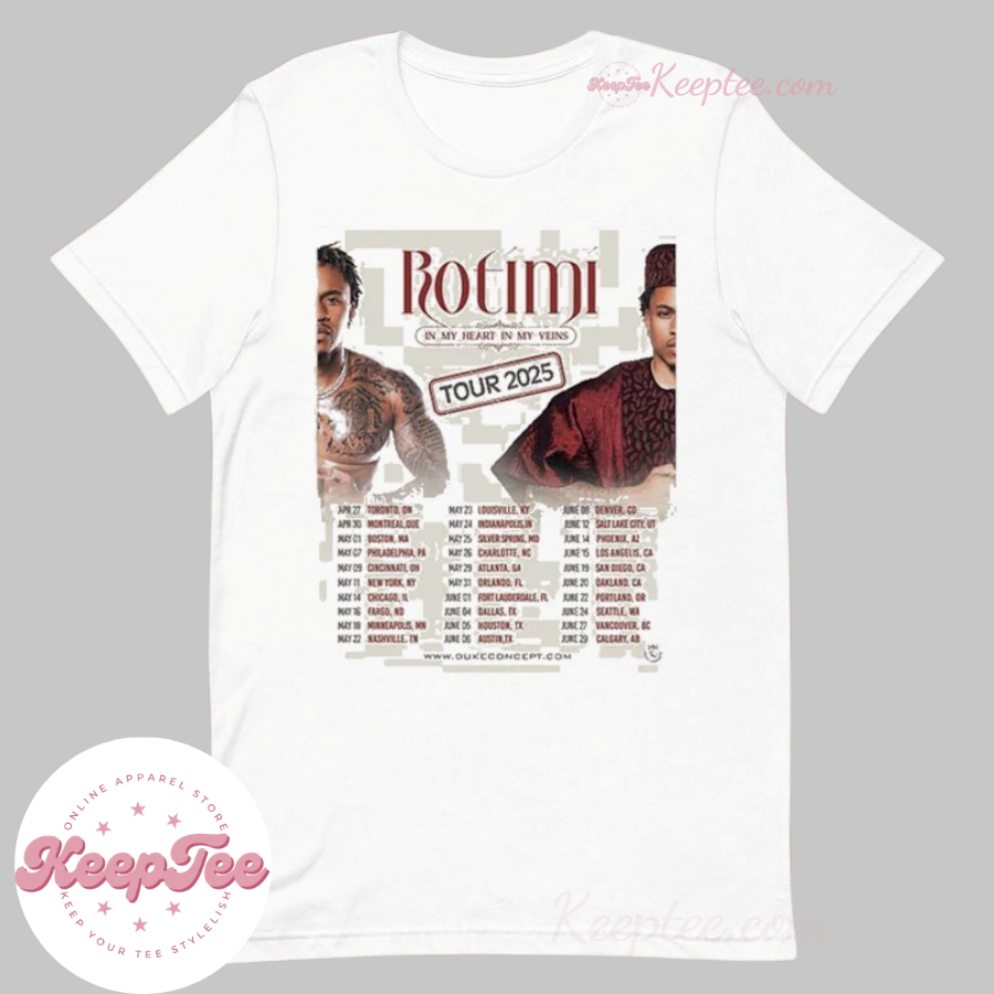 Rotimi In My Heart In My Veins Tour 2025 Shirt
