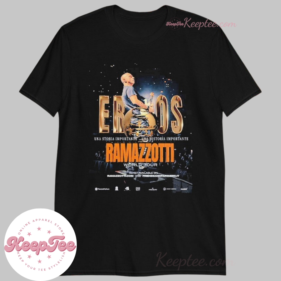 Eros Ramazzotti Una Storia Importante World Tour 2025 Shirt