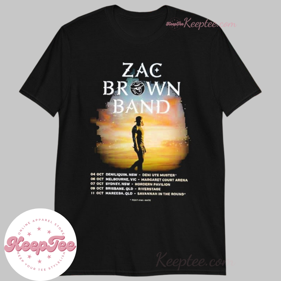 Zac Brown Band Australia Tour 2025 Dates Shirt