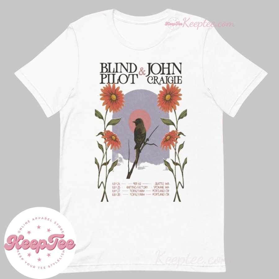 Blind Pilot & John Craigie 2025 Tour Shirt