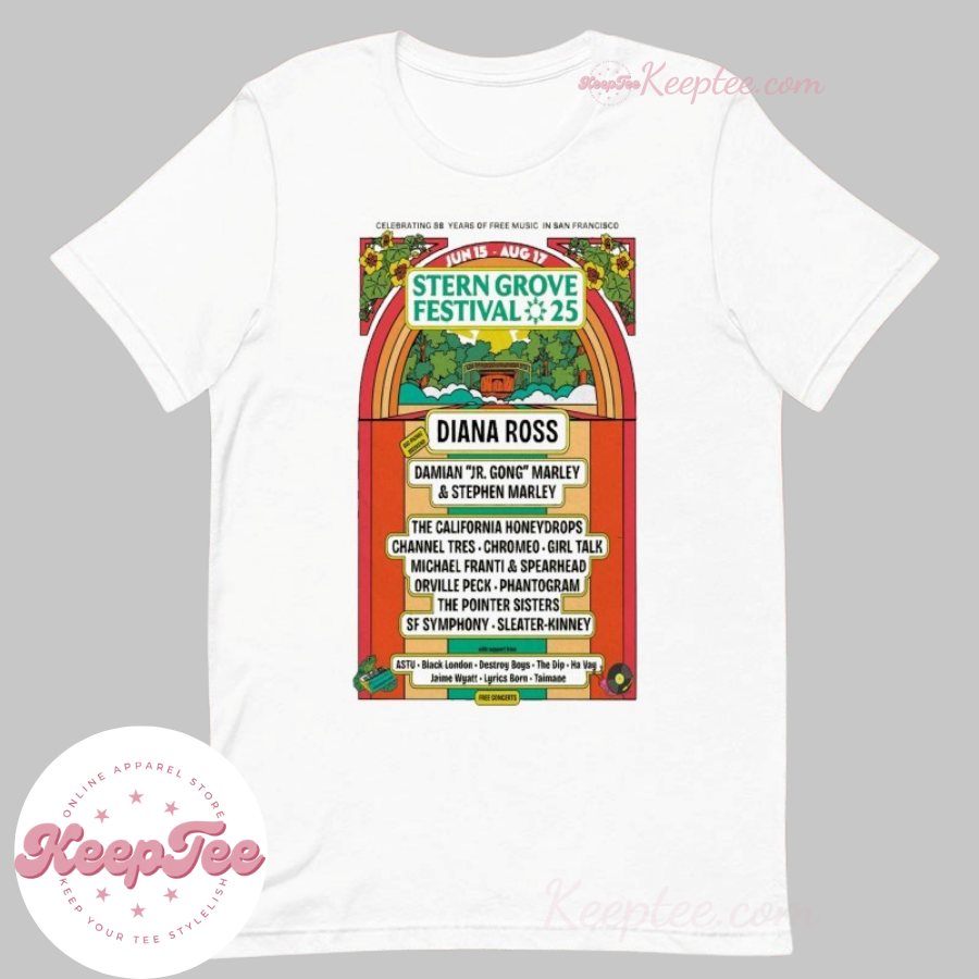 Stern Grove Festival 2025 In San Francisco Tour Shirt