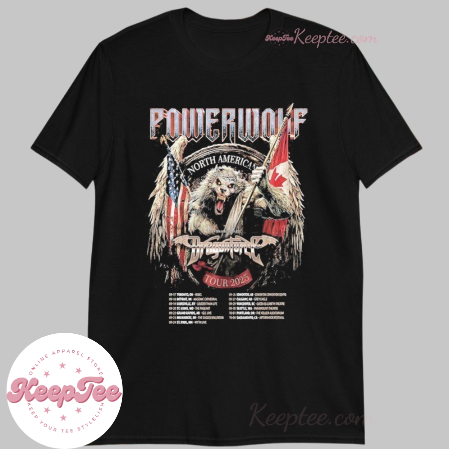 Official Powerwolf North American Tour 2025 Shirt