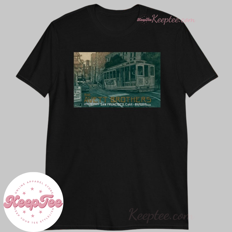 The Avett Brothers Bill Graham Civic Auditorium, San Francisco 2025 Tour Shirt