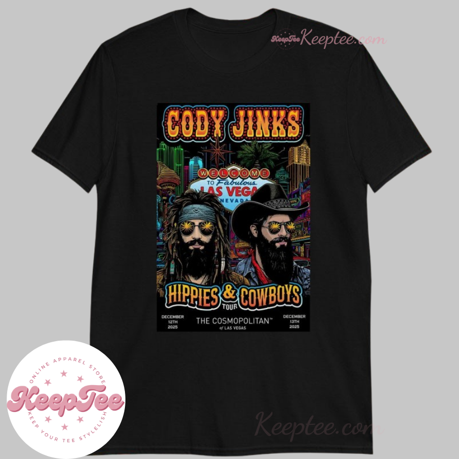 Cody Jinks Hippies And Cowboys Tour 2025 Las Vegas Shirt