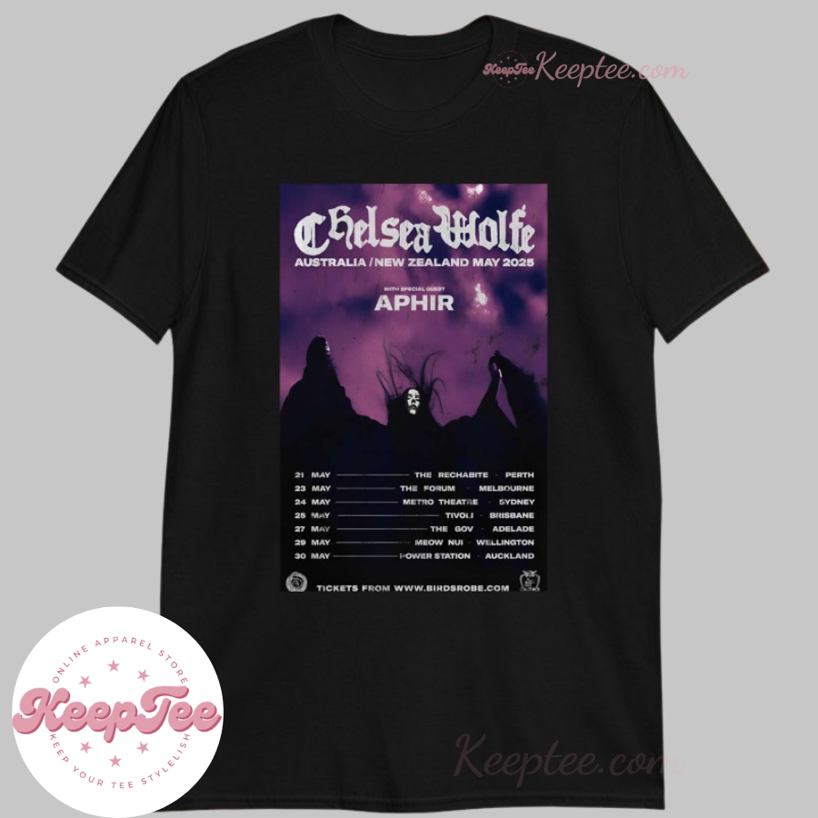 Chelsea Wolfe Australia New Zealand May 2025 Tour Shirt