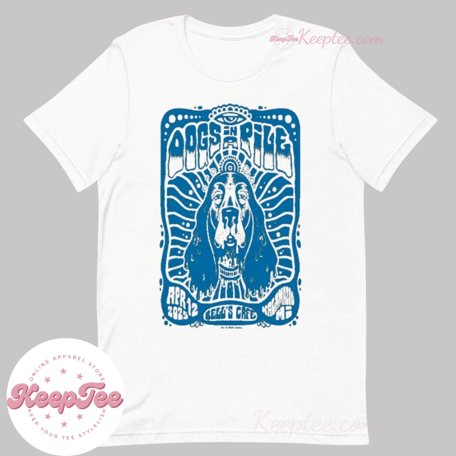 Dogs In A Pile BellS Cafe Kalamazoo 2025 Tour Shirt