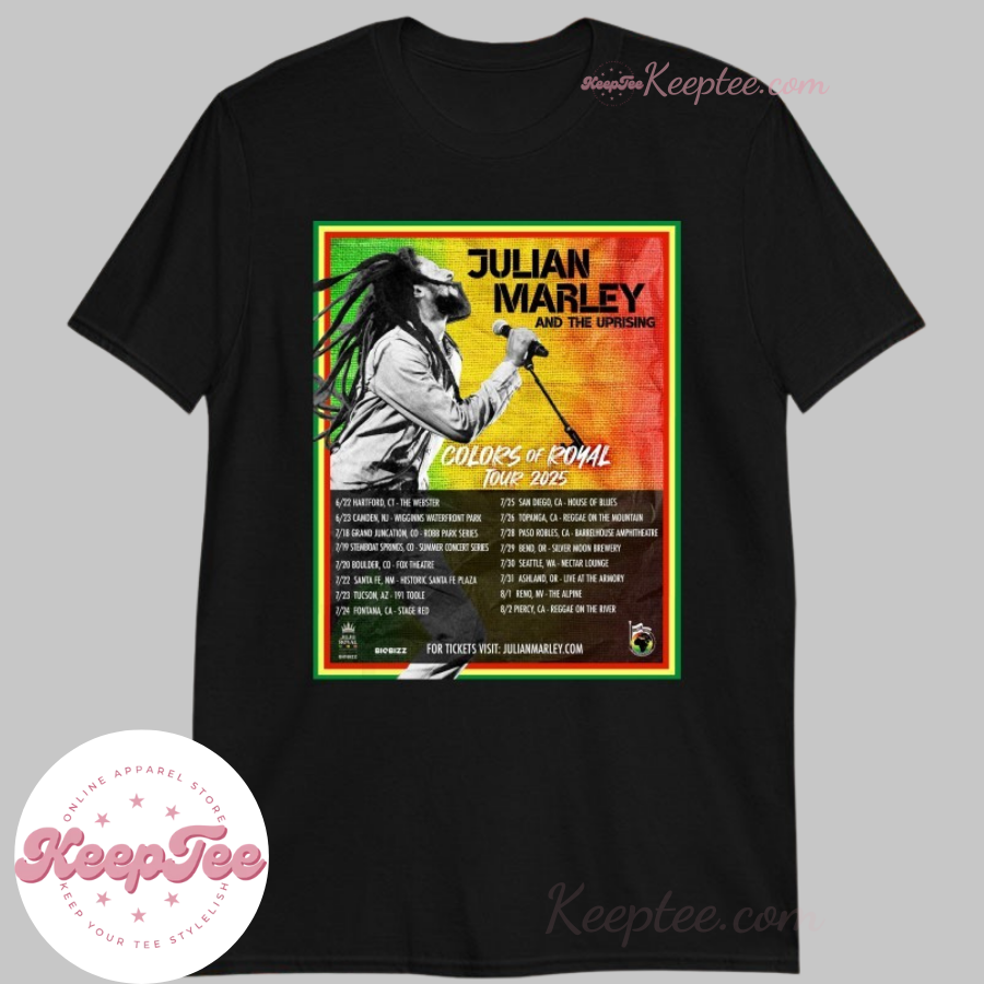 Julian Marley And The Uprising Colors Of Royal Tour 2025 Shirt