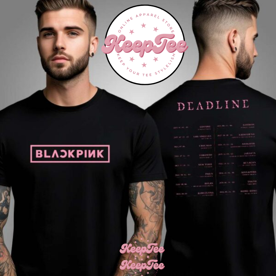 Black Pink Deadline World Tour 2025 Schedule Shirt