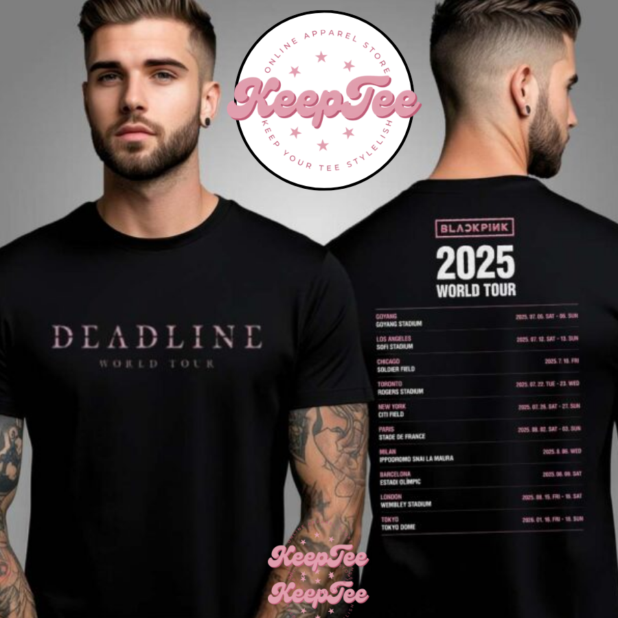 Black Pink Deadline World Tour 2025 Tour Dates Shirt
