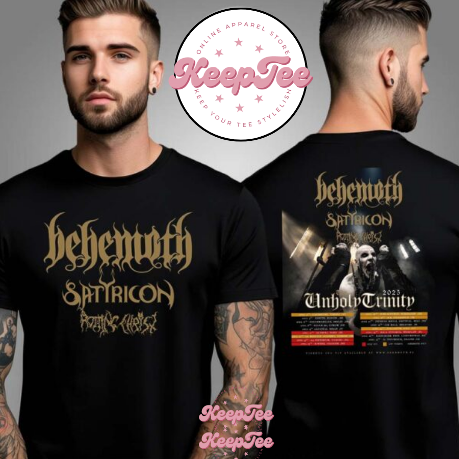 Behemoth Band Music Show Unholy Trinity Tour 2025 Schedule Two Side Unisex Shirt