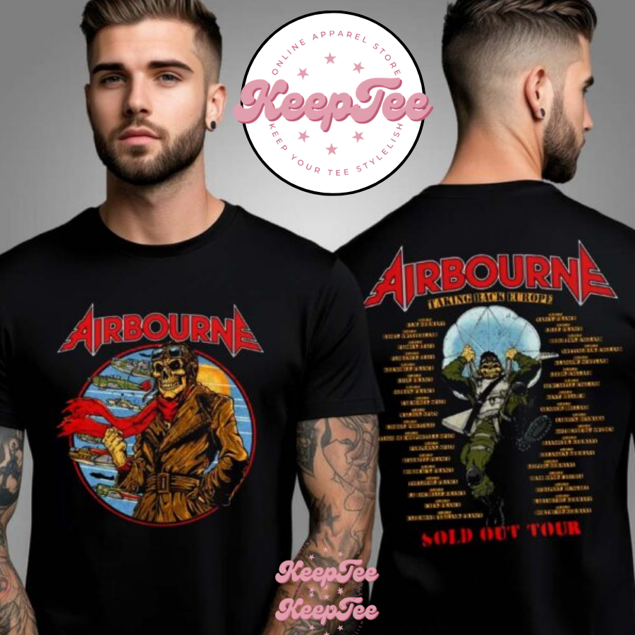 Airbourne Scorch Circle Tour 25 Taking Back Europe Shirt