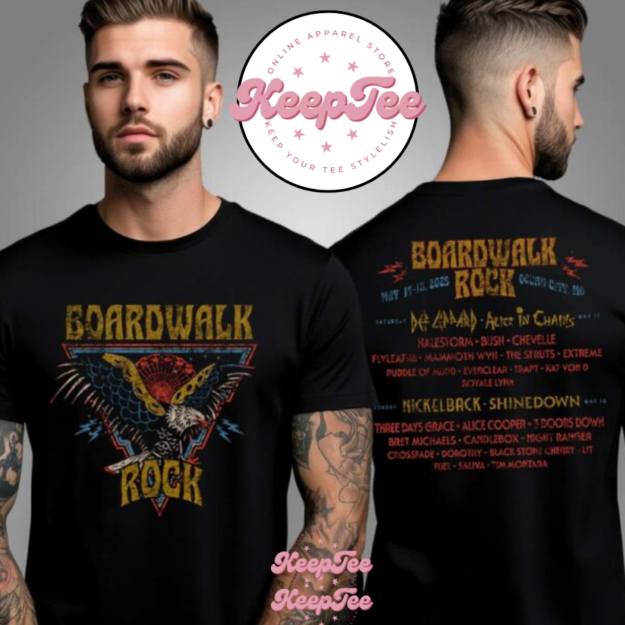 Boardwalk Rock At Ocean City Md 2025 Eagle Line Up Shirt