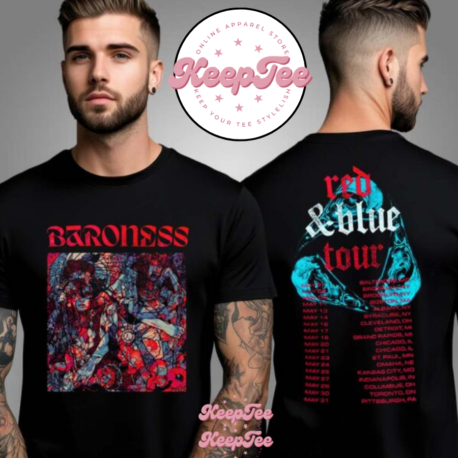 Baroness Red And Blue Spring Tour 2025 Merch Shirt