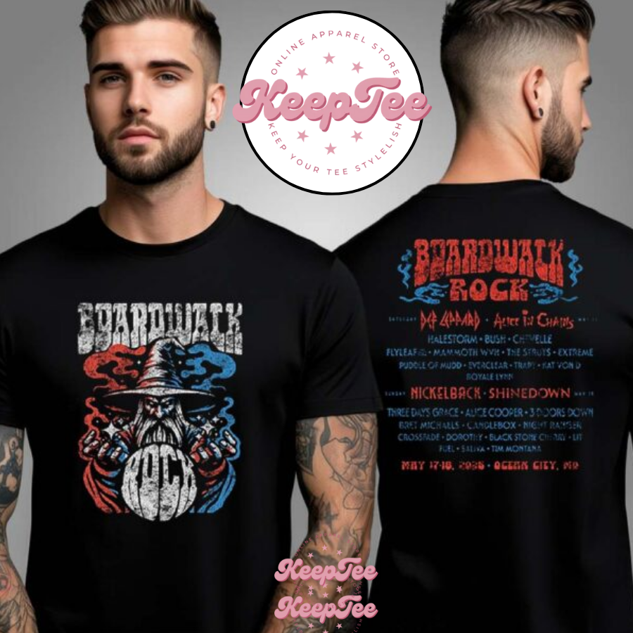Boardwalk Rock At Ocean City Md 2025 Wizard Of Rock Line Up Shirt