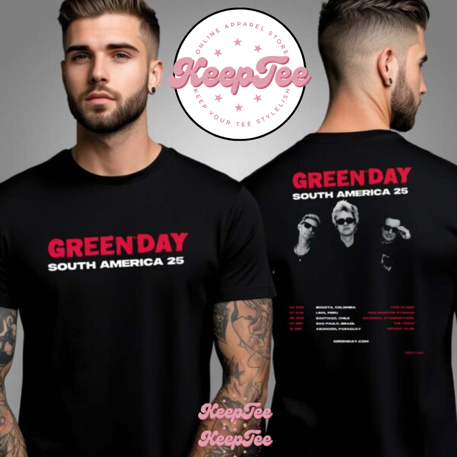 Greenday South America 25 Tour Schedule Shirt