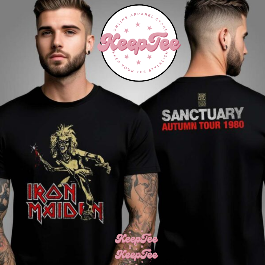 Iron Maiden Sanctuary Eddie 1980 Tour Im50 Run For Your Lives Tour Shirt