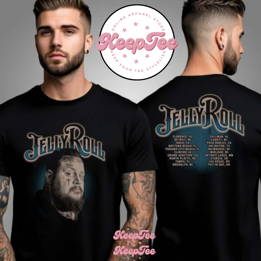 Jerry Roll Blue Portrait Tour Shirt