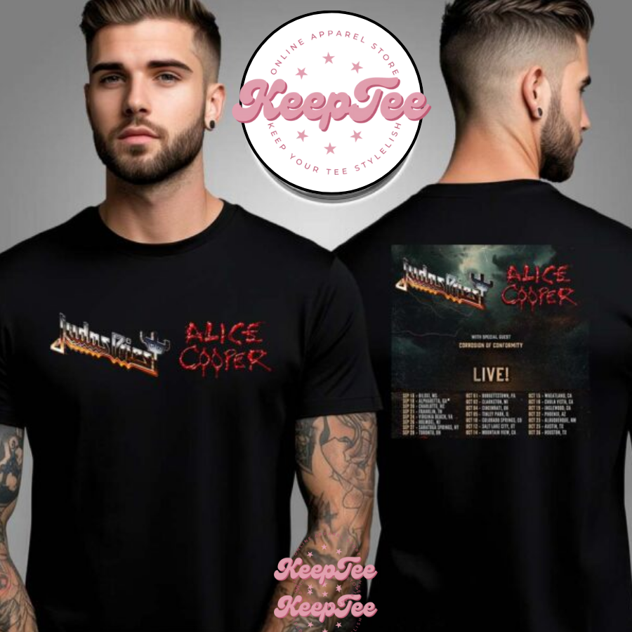 Judas Priest & Alice Cooper Music Show North America Tour 2025 Schedule Two Side Unisex Shirt